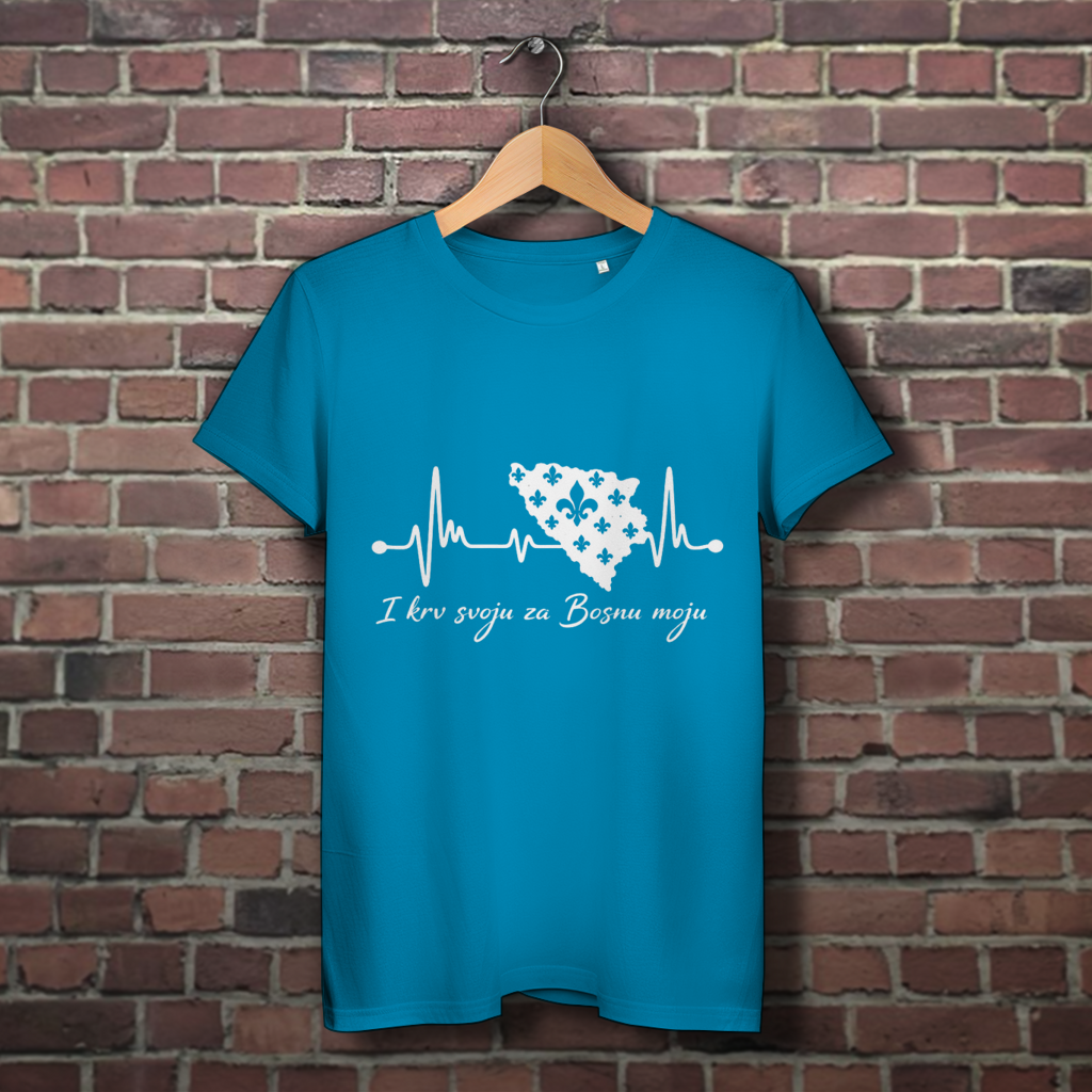 Women's Premium Organic T-Shirt Bosnia - Bosna Heartbeat | Front Print