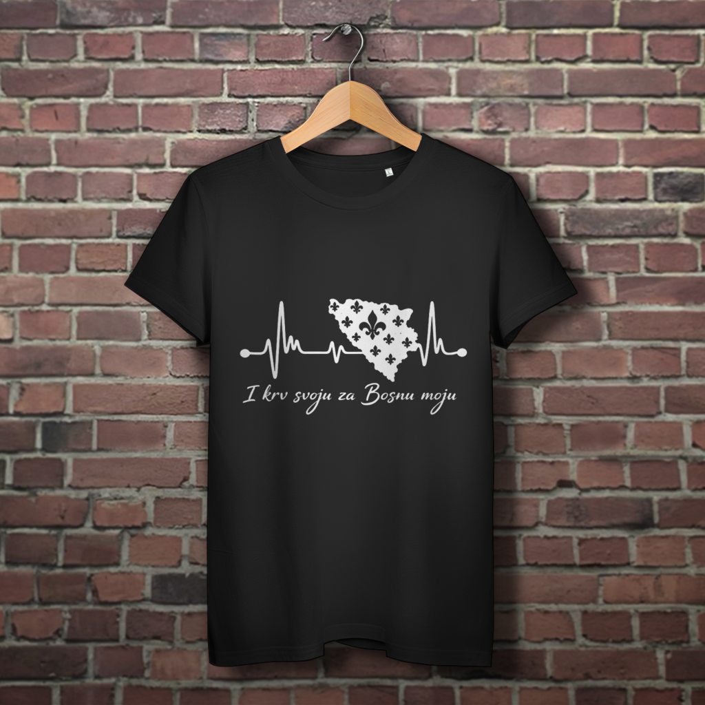Women's Premium Organic T-Shirt Bosnia - Bosna Heartbeat | Front Print
