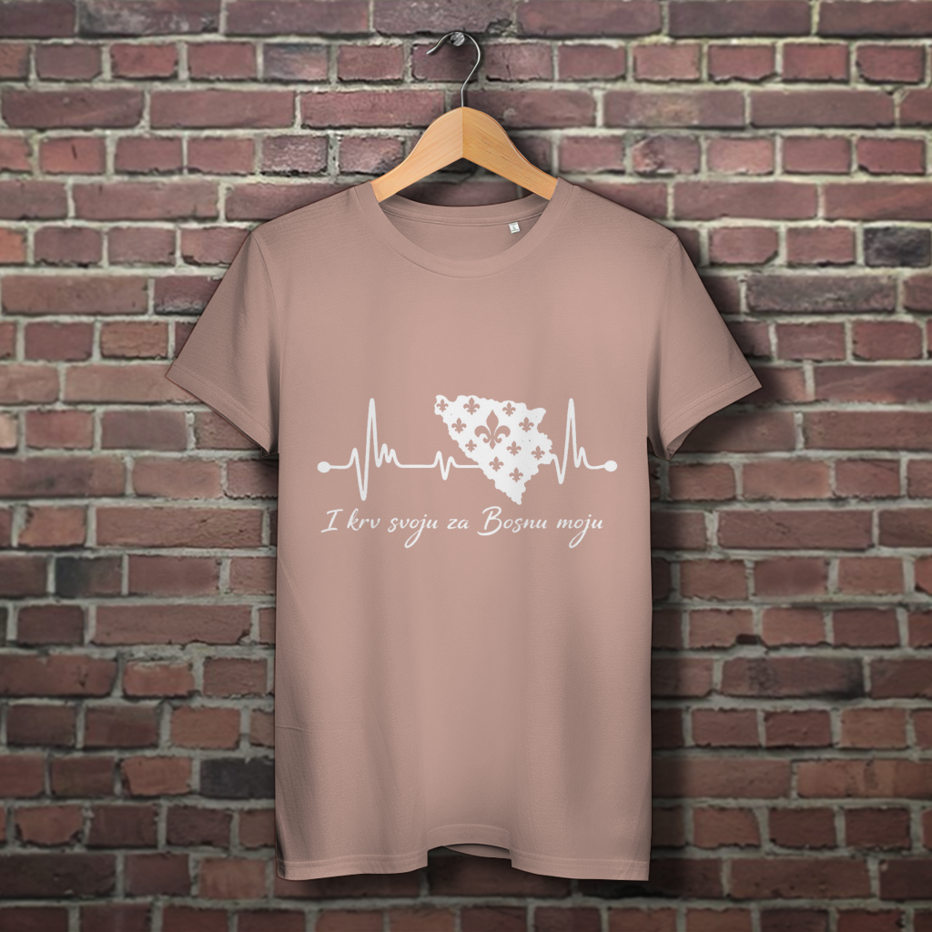 Women's Premium Organic T-Shirt Bosnia - Bosna Heartbeat | Front Print