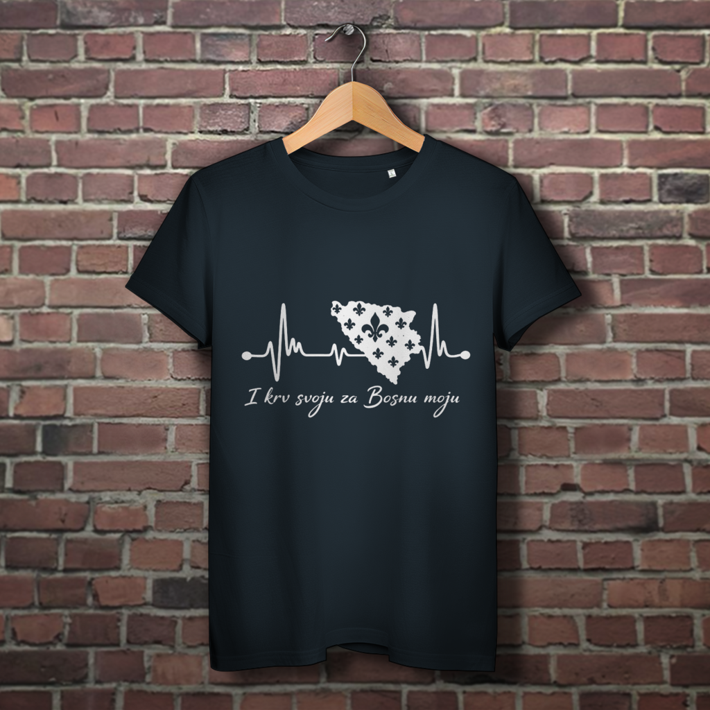 Women's Premium Organic T-Shirt Bosnia - Bosna Heartbeat | Front Print