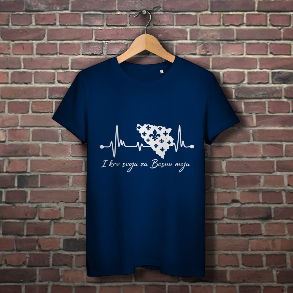 Women's Premium Organic T-Shirt Bosnia - Bosna Heartbeat | Front Print