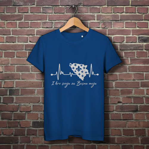 Damen Premium Bio T-Shirt Bosnien – Bosna Herzschlag | Frontprint