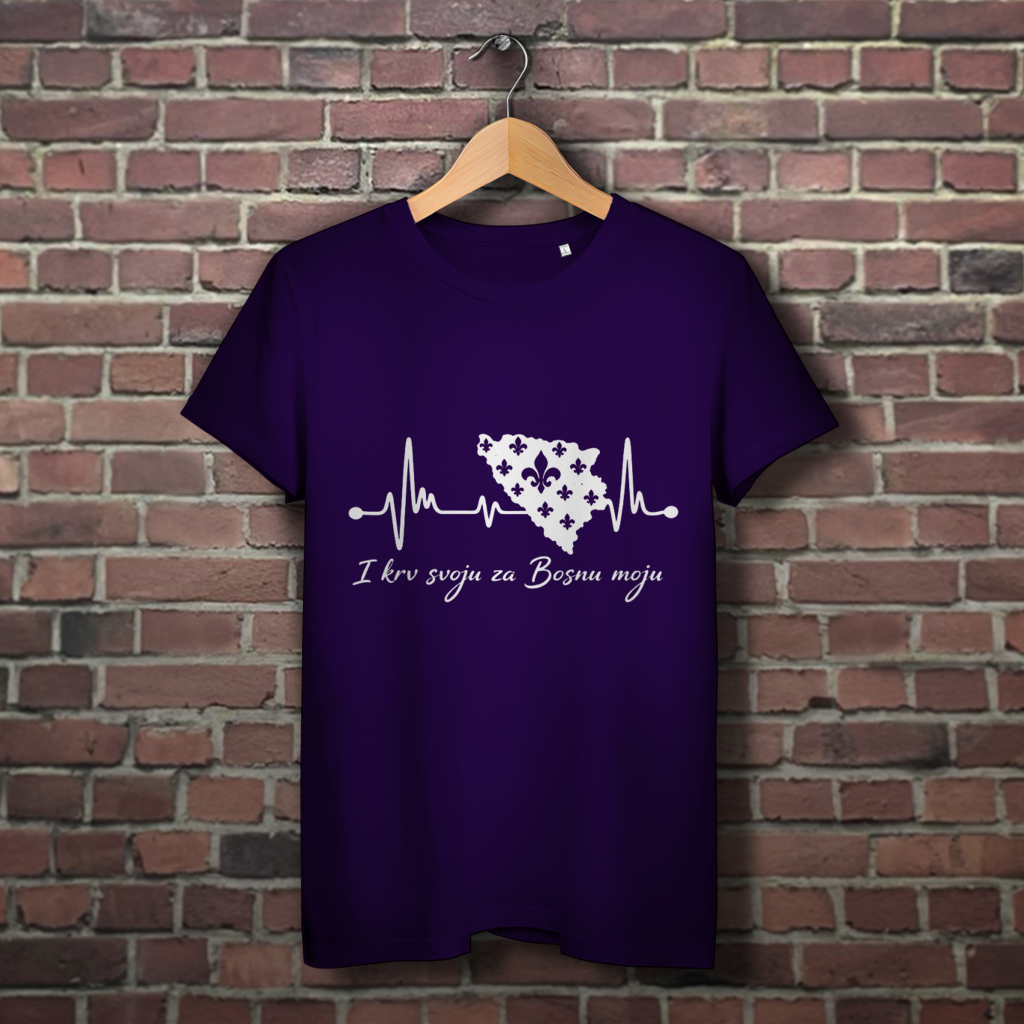 Women's Premium Organic T-Shirt Bosnia - Bosna Heartbeat | Front Print