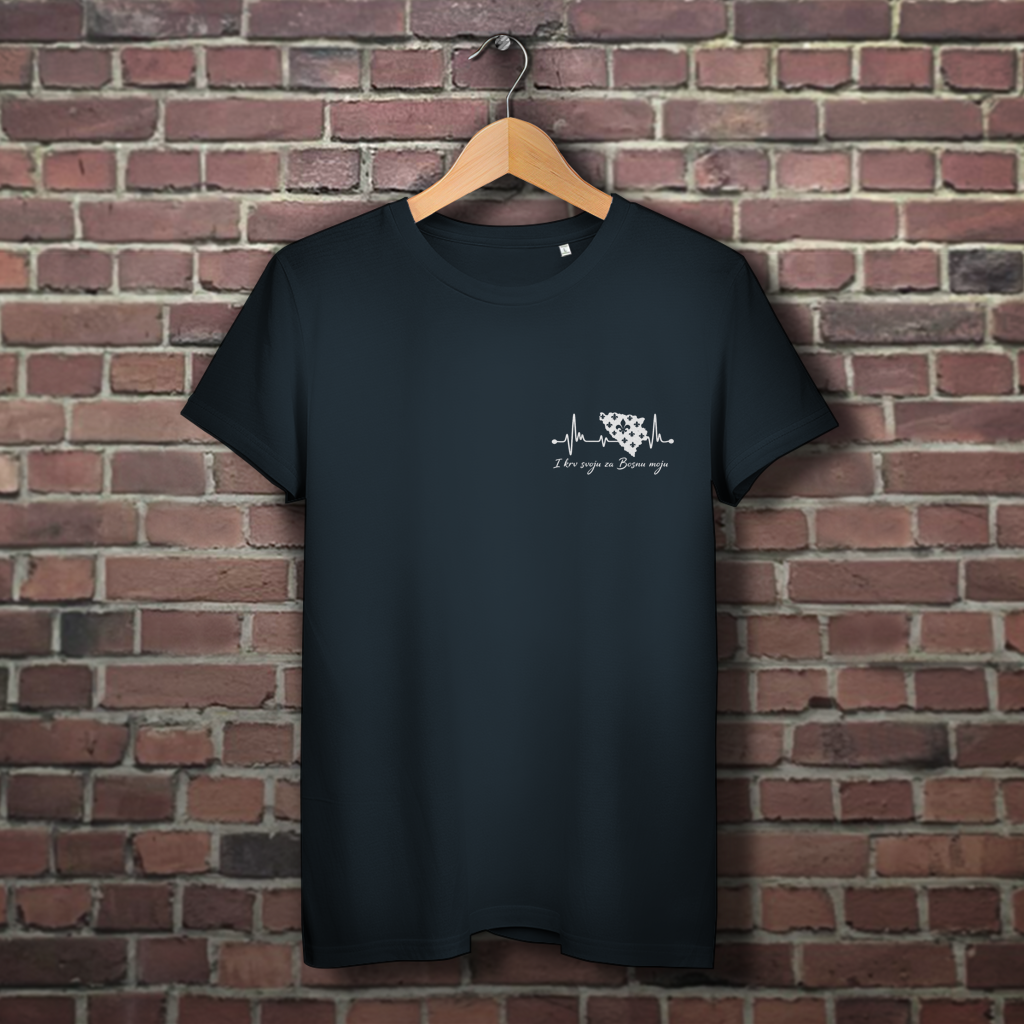 Women's Premium Organic T-Shirt Bosnia - Bosna Heartbeat | Left Chest