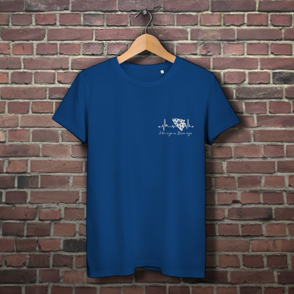 Women's Premium Organic T-Shirt Bosnia - Bosna Heartbeat | Left Chest