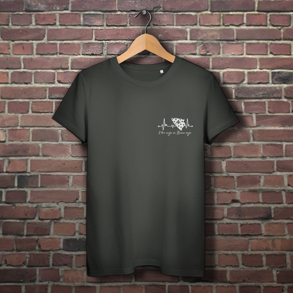 Women's Premium Organic T-Shirt Bosnia - Bosna Heartbeat | Left Chest