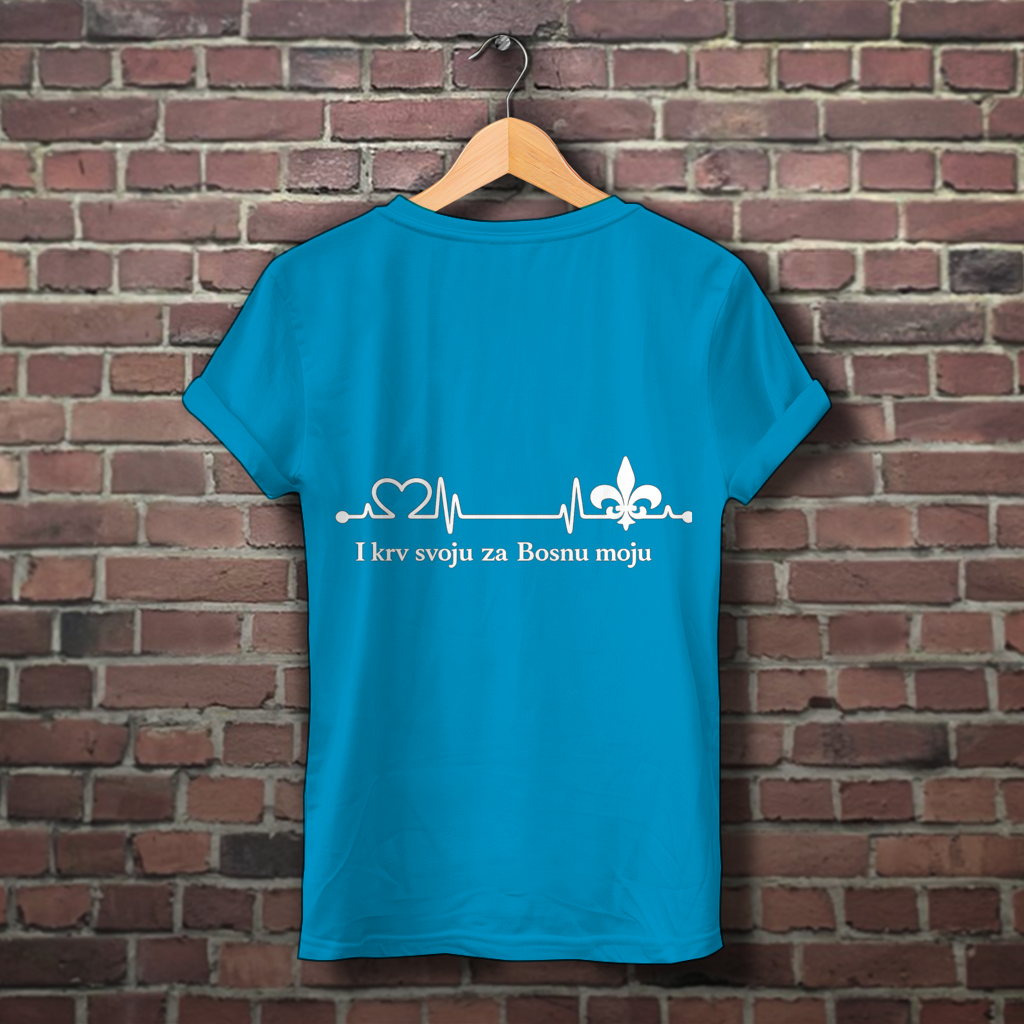Damen Premium Bio T-Shirt – Za Bosnu Moju | Rückenprint