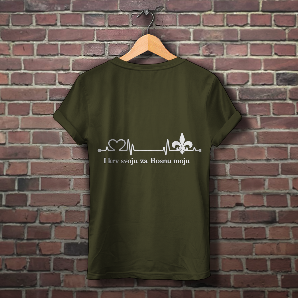 Damen Premium Bio T-Shirt – Za Bosnu Moju | Rückenprint