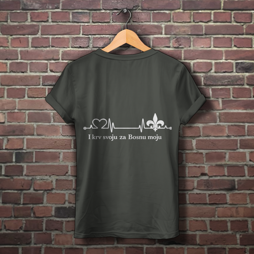 Damen Premium Bio T-Shirt – Za Bosnu Moju | Rückenprint