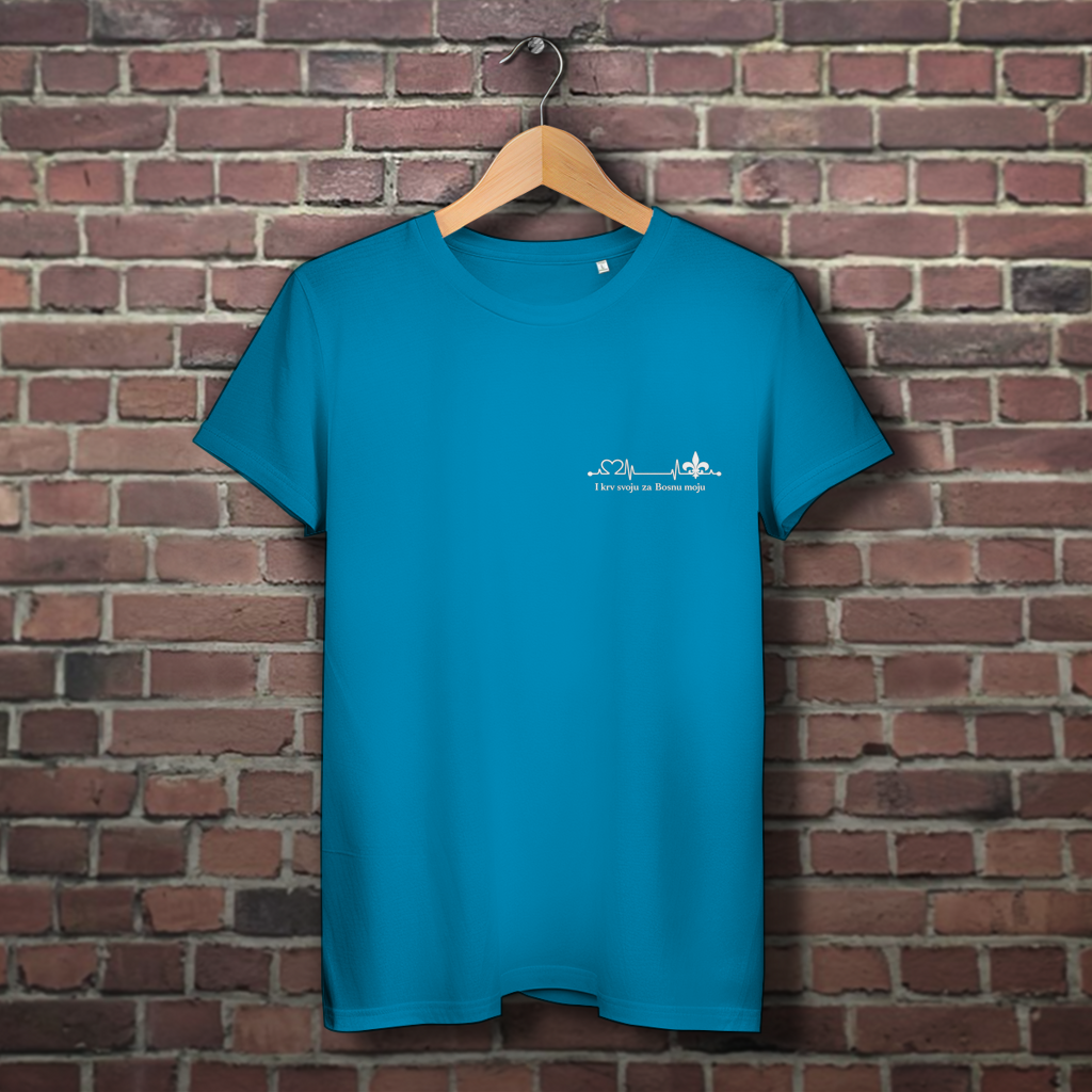 Damen Premium Bio T-Shirt – Za Bosnu Moju | Links Brust