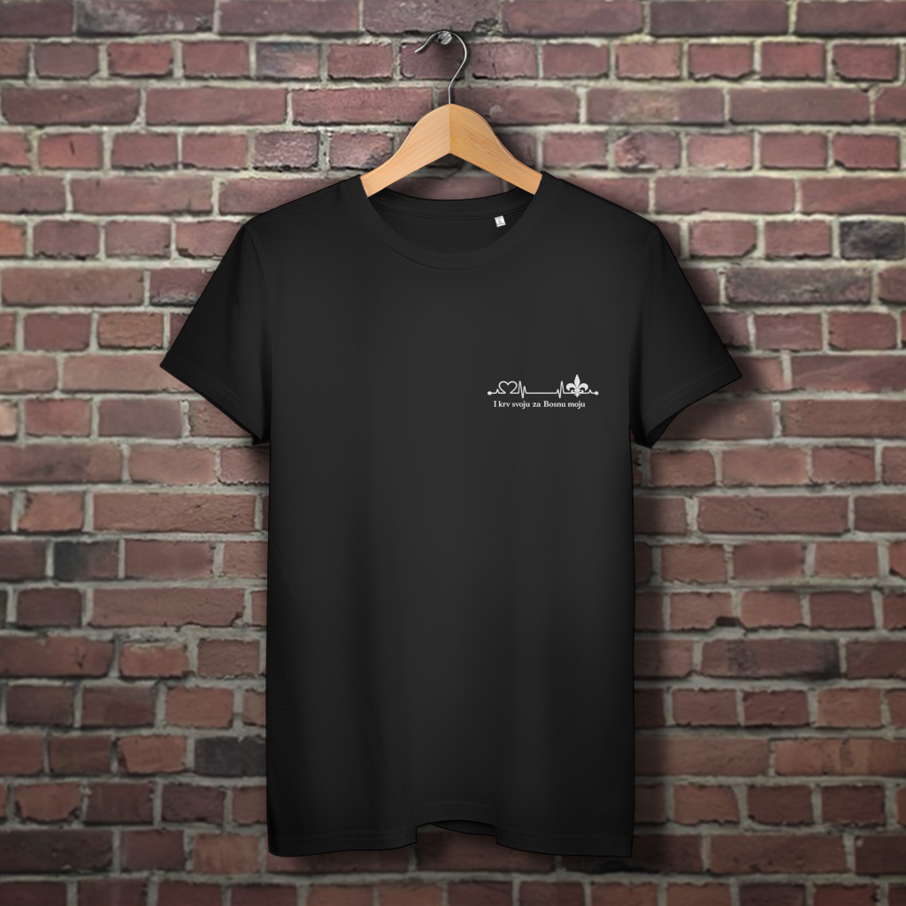Damen Premium Bio T-Shirt – Za Bosnu Moju | Links Brust