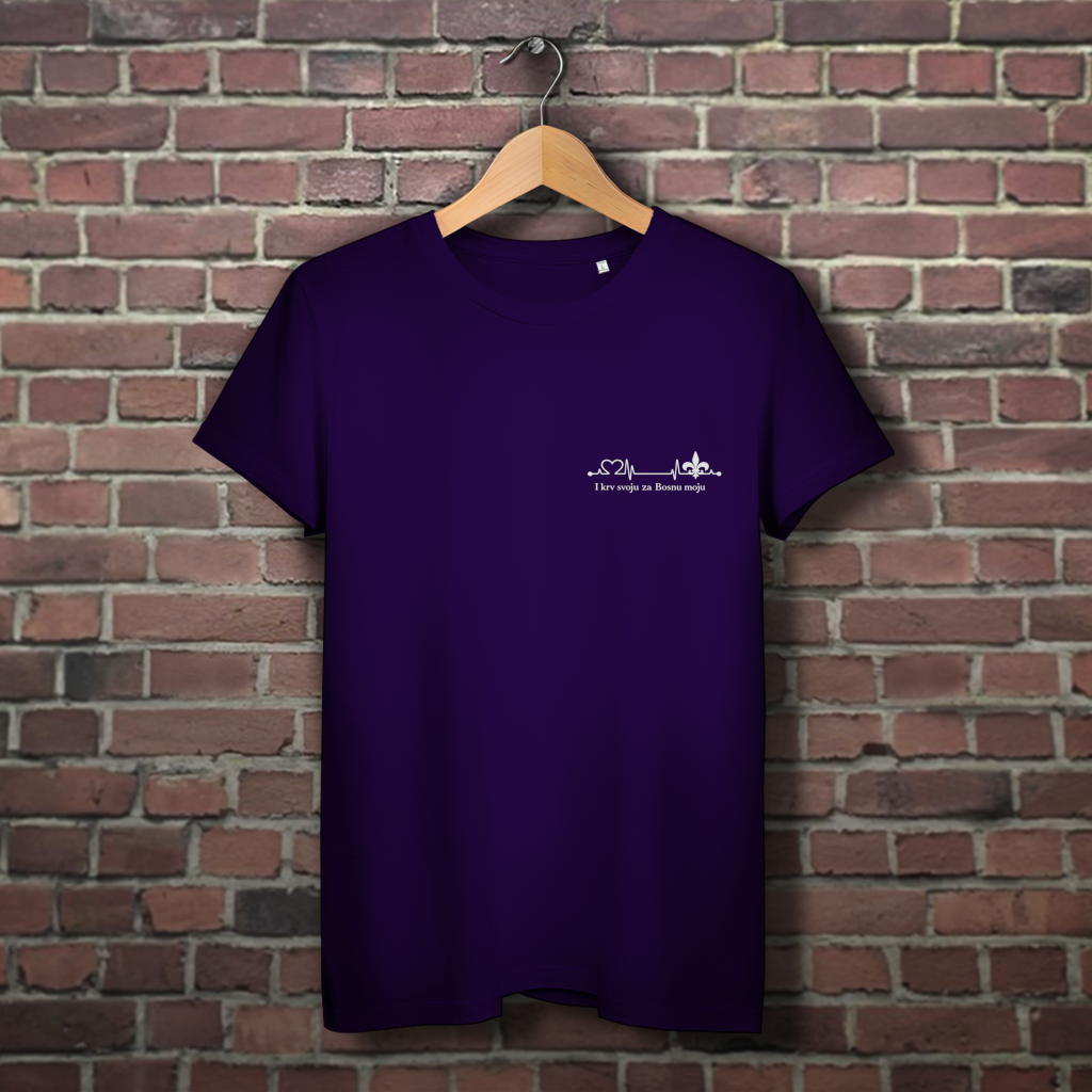 Damen Premium Bio T-Shirt – Za Bosnu Moju | Links Brust