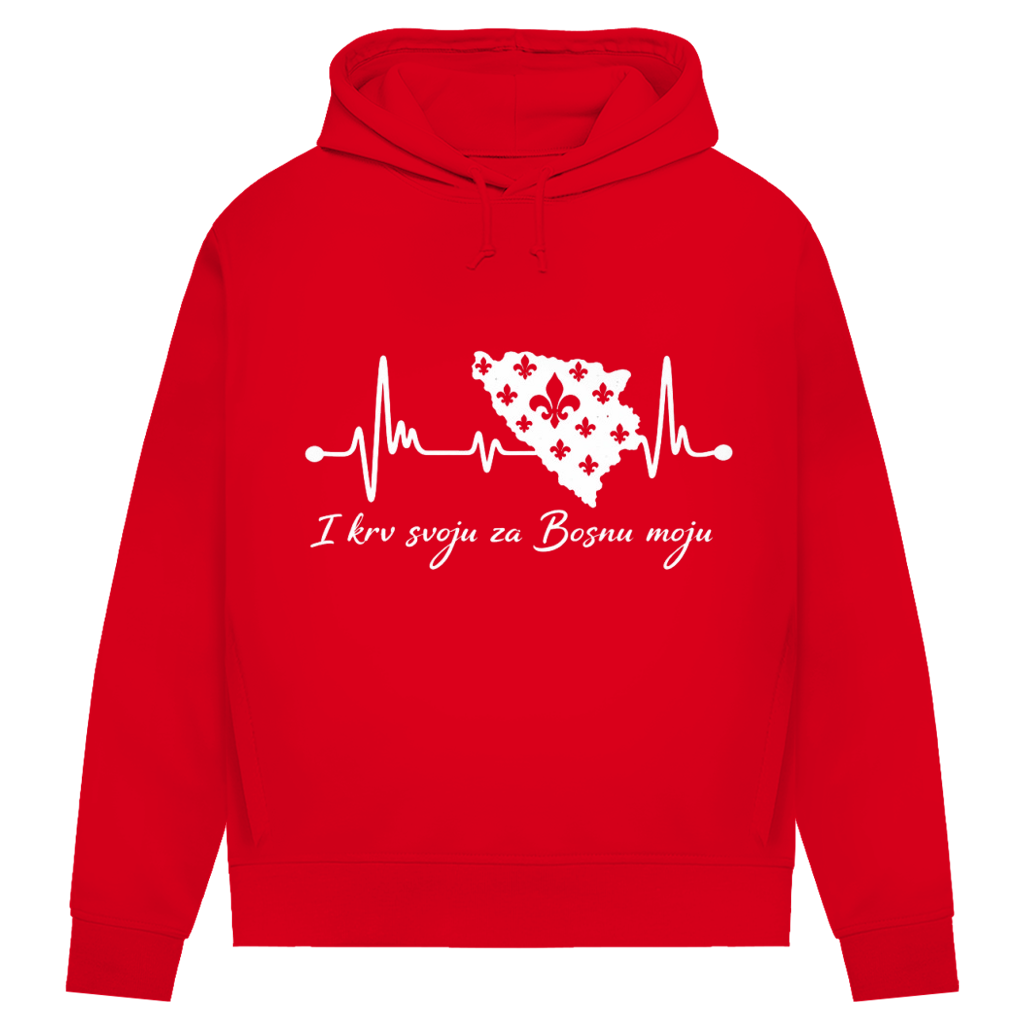 Women's Premium Organic Hoodie Bosnia – Bosna Heartbeat | Front Print