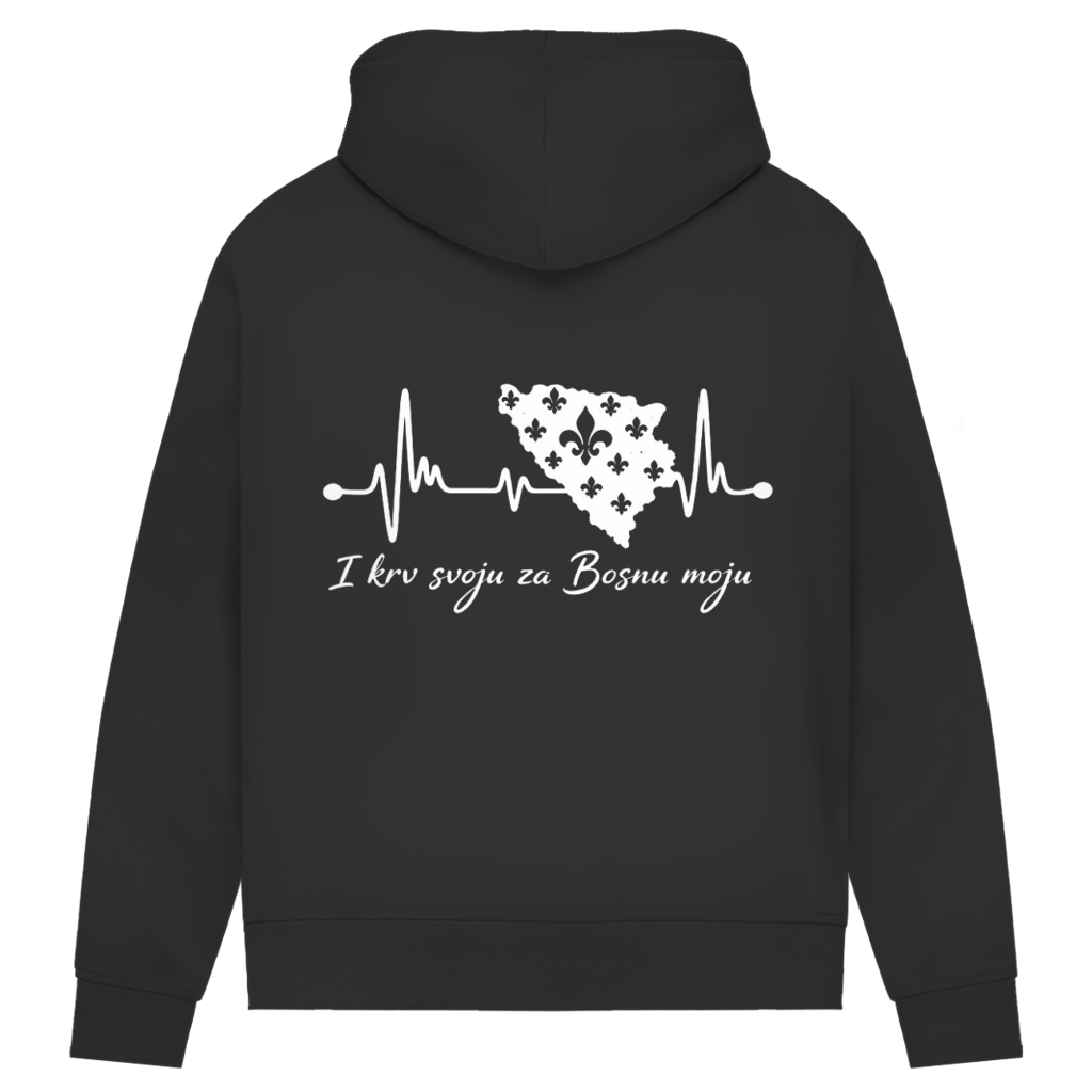 Women's Premium Organic Hoodie Bosnia – Bosna Heartbeat | Back Print