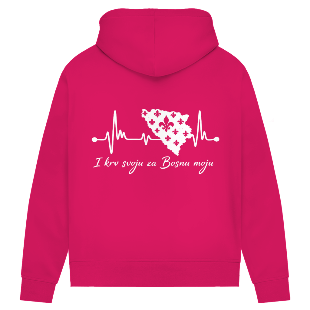 Women's Premium Organic Hoodie Bosnia – Bosna Heartbeat | Back Print