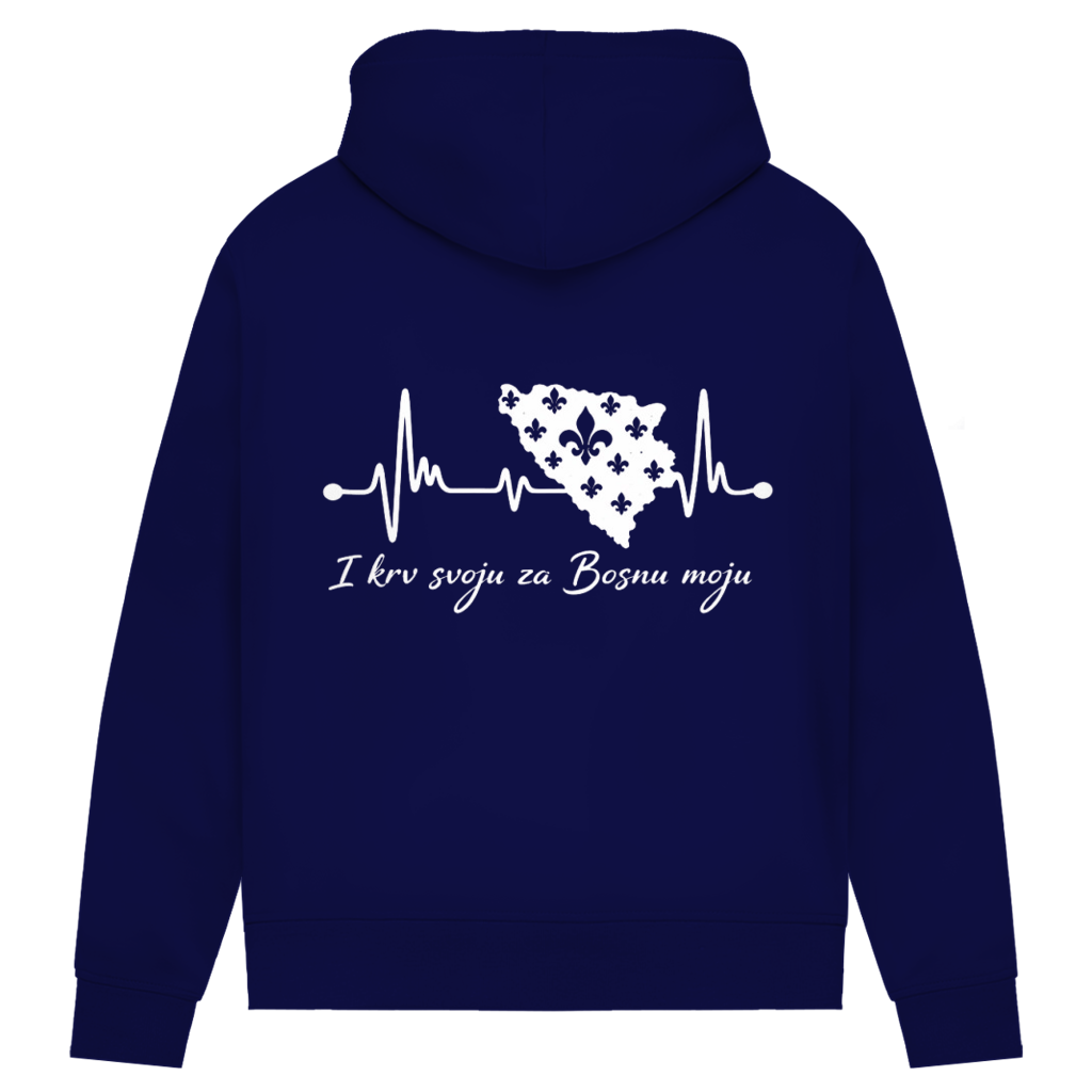 Women's Premium Organic Hoodie Bosnia – Bosna Heartbeat | Back Print