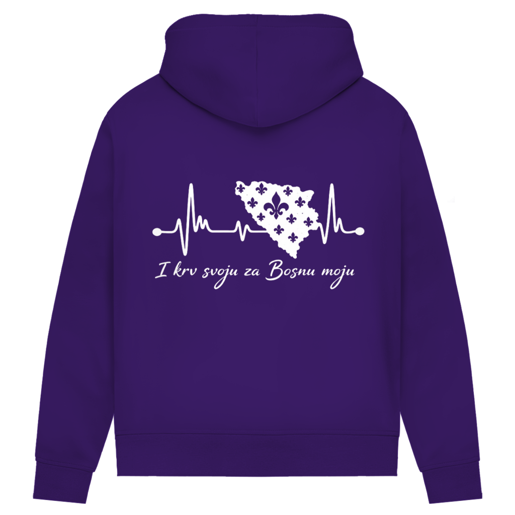 Women's Premium Organic Hoodie Bosnia – Bosna Heartbeat | Back Print