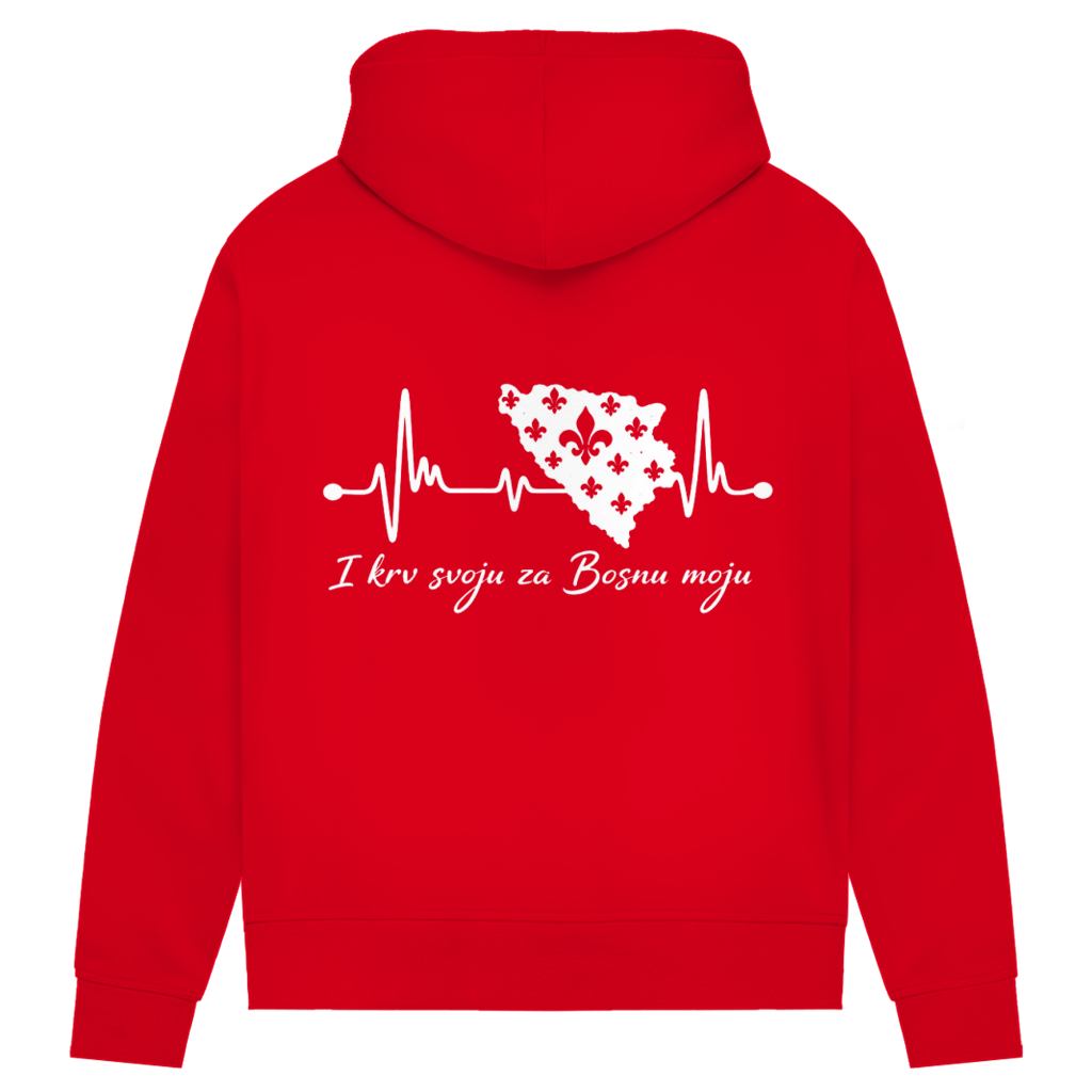 Women's Premium Organic Hoodie Bosnia – Bosna Heartbeat | Back Print