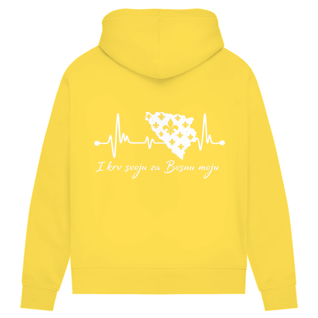 Women's Premium Organic Hoodie Bosnia – Bosna Heartbeat | Back Print