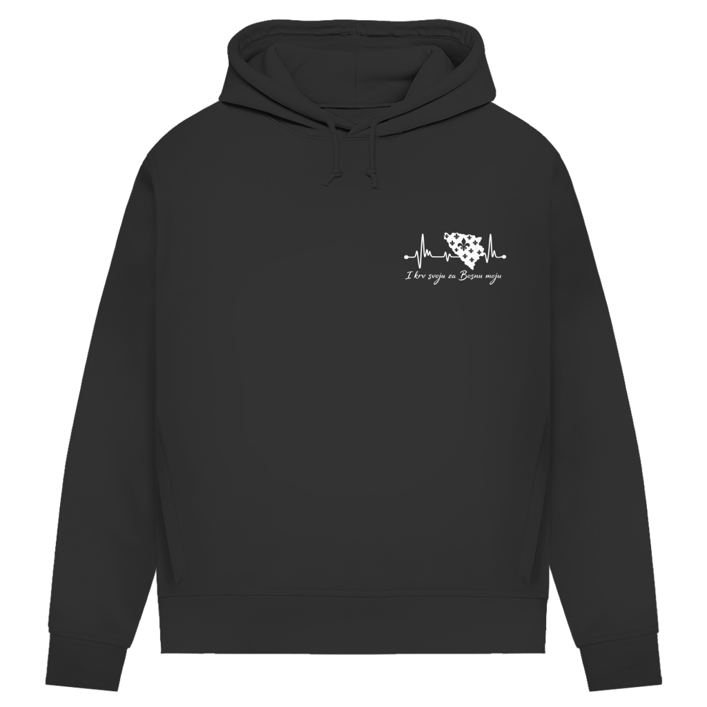 Women's Premium Organic Hoodie Bosnia – Bosna Heartbeat | Left Chest