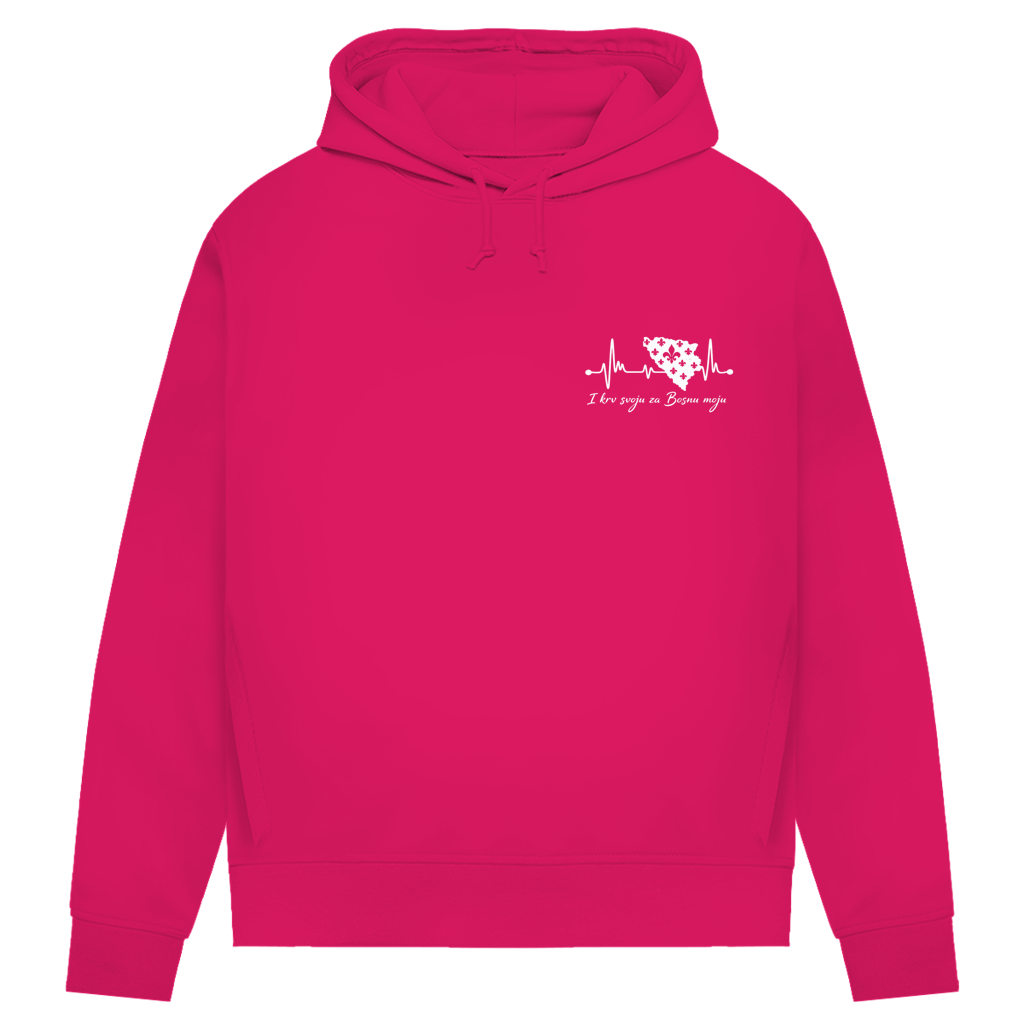 Women's Premium Organic Hoodie Bosnia – Bosna Heartbeat | Left Chest