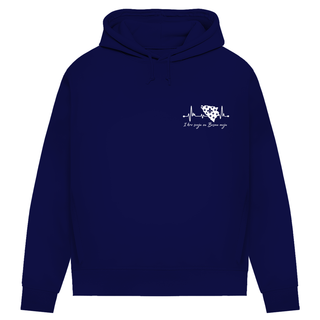 Women's Premium Organic Hoodie Bosnia – Bosna Heartbeat | Left Chest