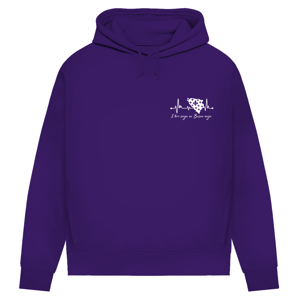 Women's Premium Organic Hoodie Bosnia – Bosna Heartbeat | Left Chest
