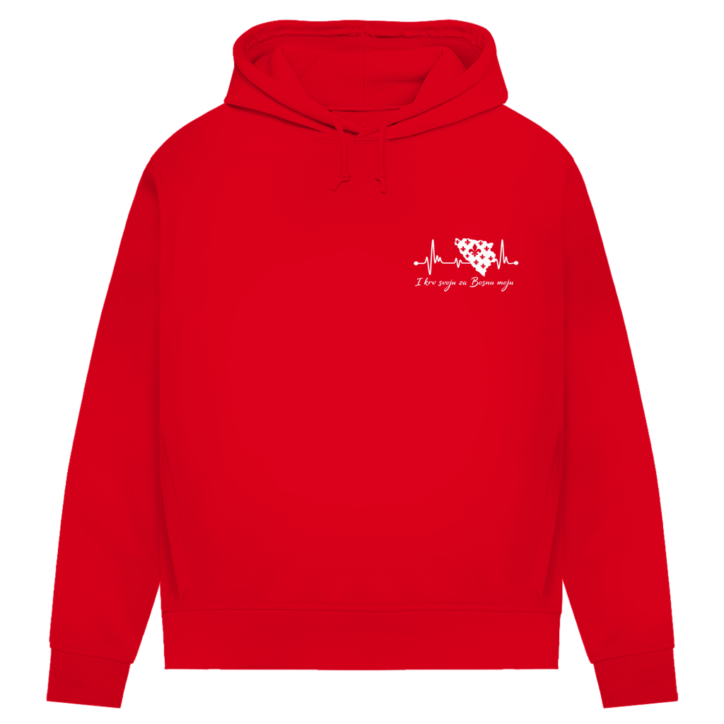 Women's Premium Organic Hoodie Bosnia – Bosna Heartbeat | Left Chest