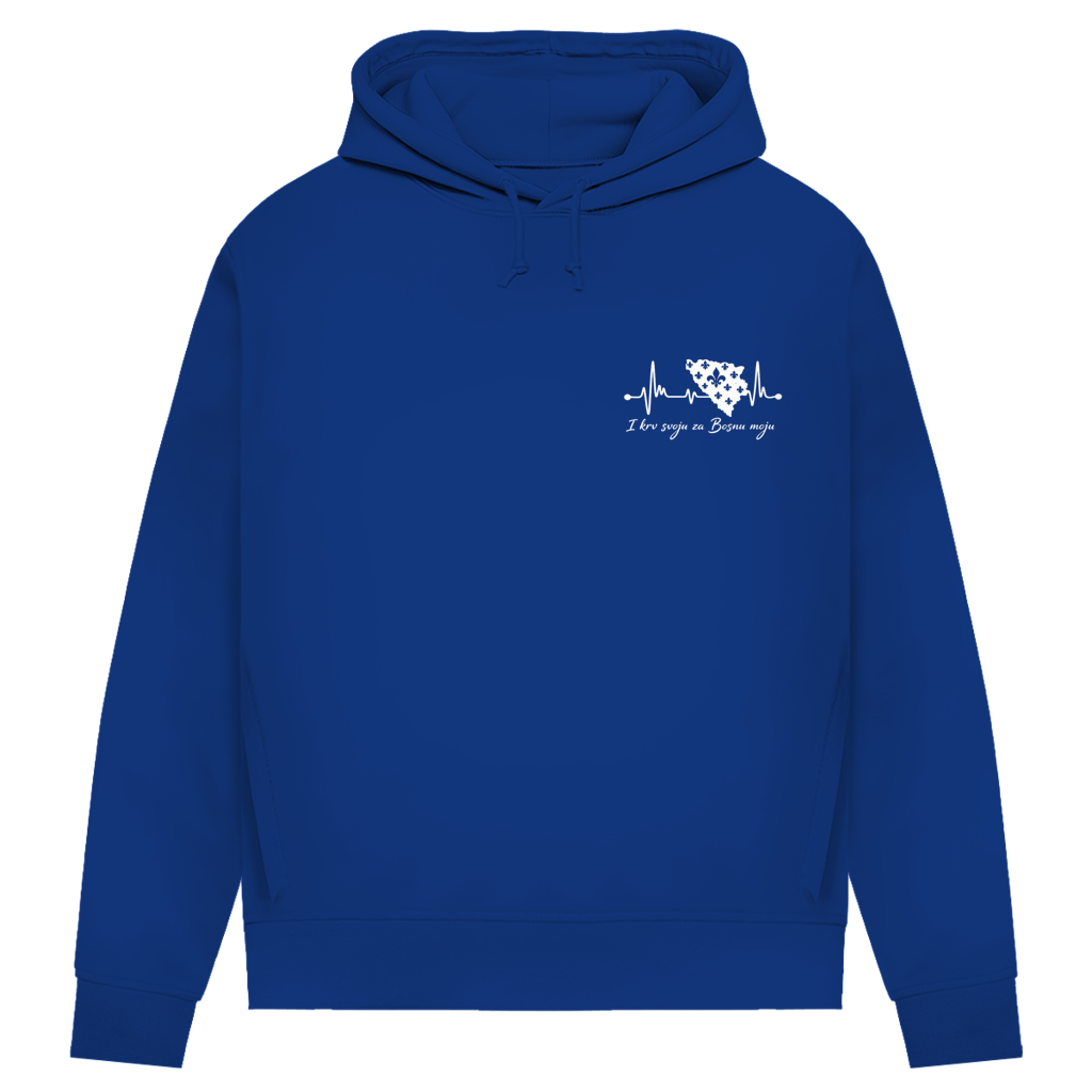 Women's Premium Organic Hoodie Bosnia – Bosna Heartbeat | Left Chest