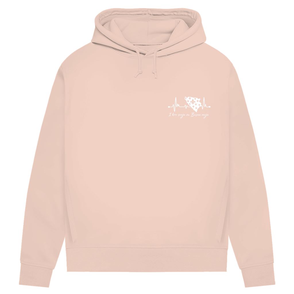 Women's Premium Organic Hoodie Bosnia – Bosna Heartbeat | Left Chest