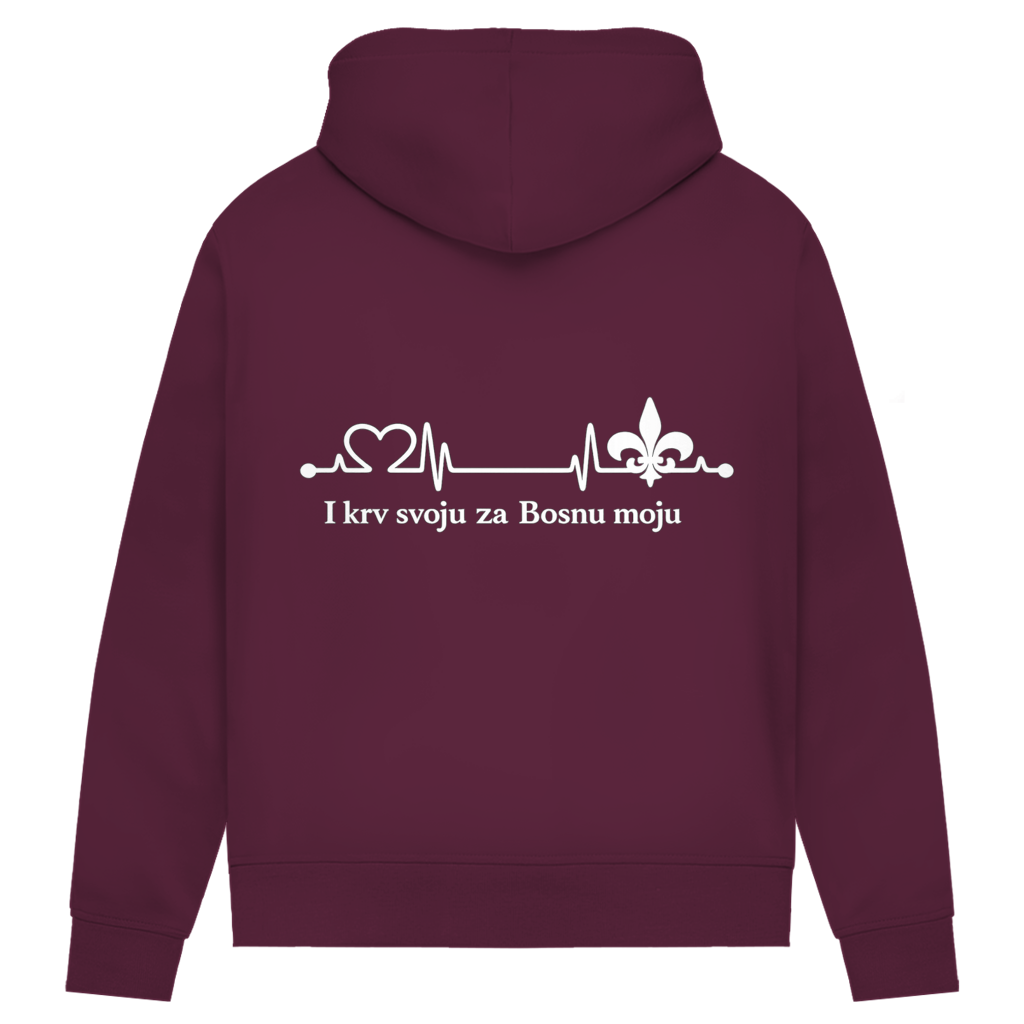Women's Premium Organic Hoodie – Za Bosnu Moju | Backprint