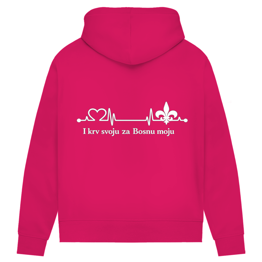 Women's Premium Organic Hoodie – Za Bosnu Moju | Backprint