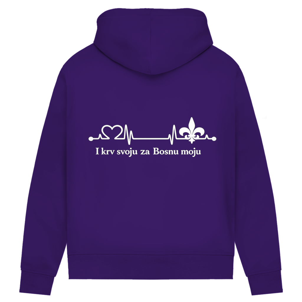 Women's Premium Organic Hoodie – Za Bosnu Moju | Backprint