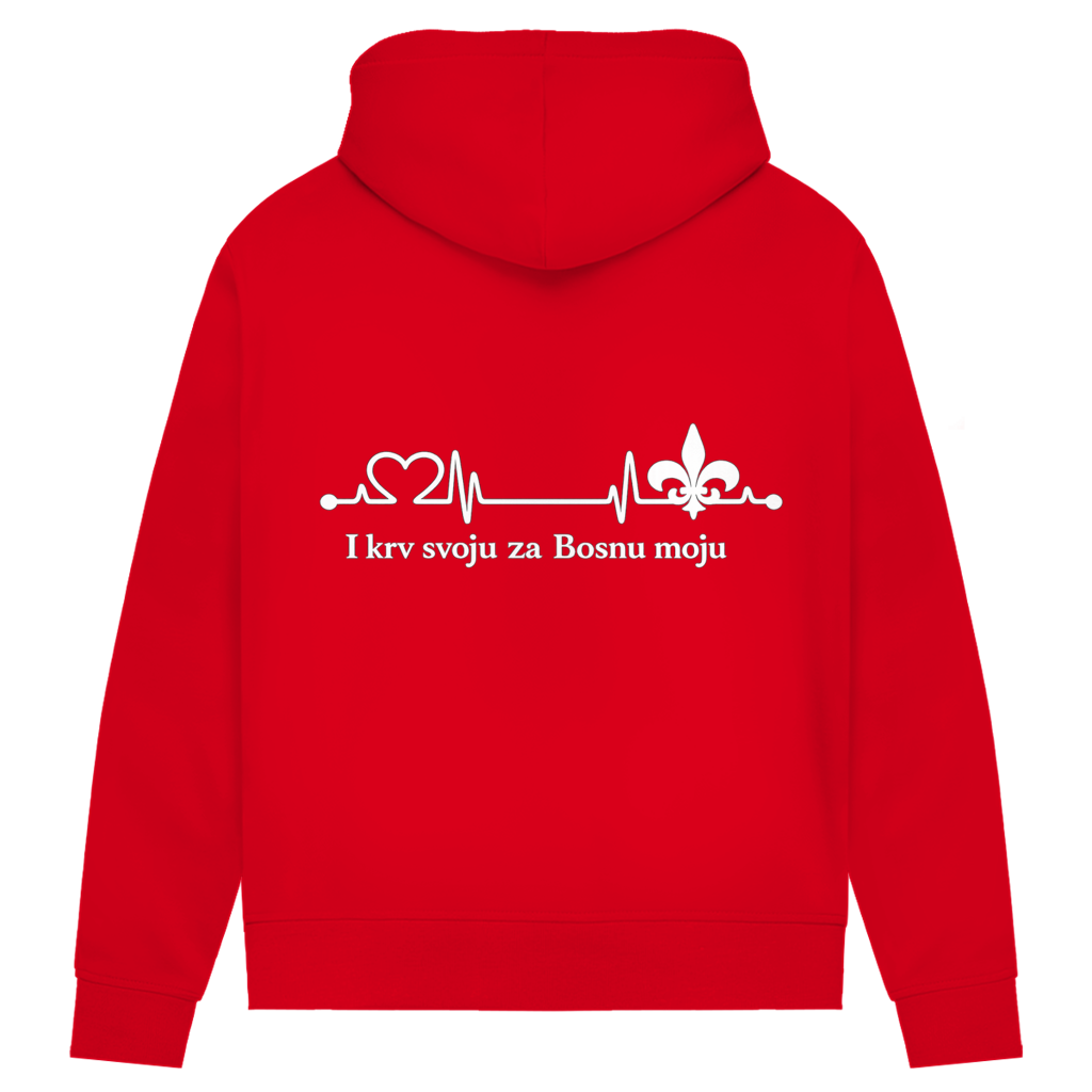 Women's Premium Organic Hoodie – Za Bosnu Moju | Backprint