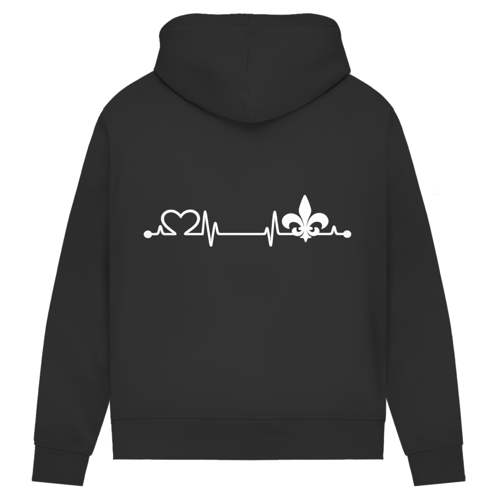 Women's Premium Organic Hoodie – Heart of Bosnia | Back Print