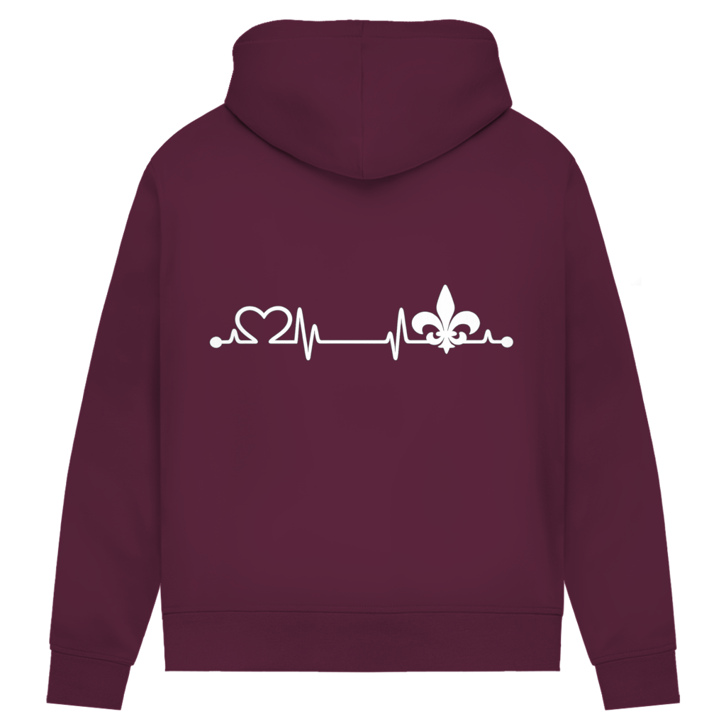 Women's Premium Organic Hoodie – Heart of Bosnia | Back Print