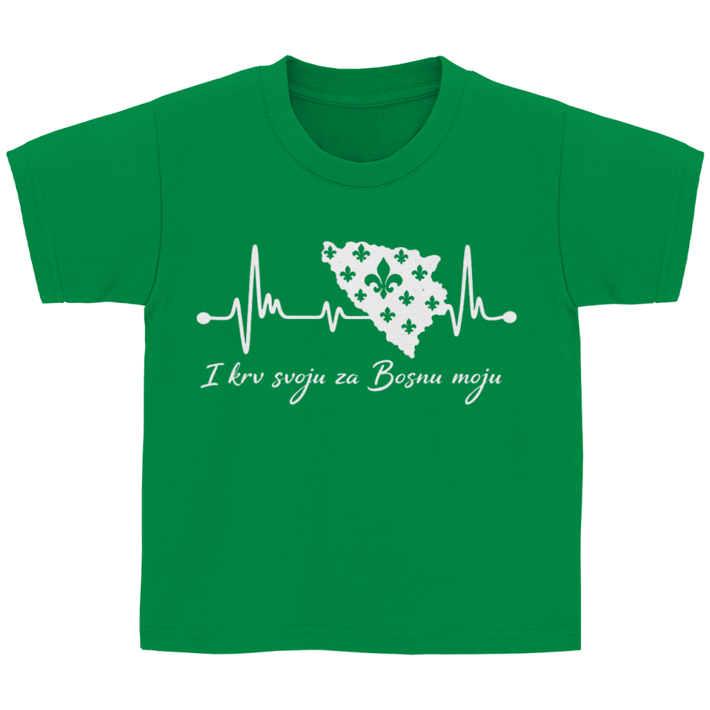 Kids Basic T-Shirt Bosnia - Bosna Heartbeat | Front Print