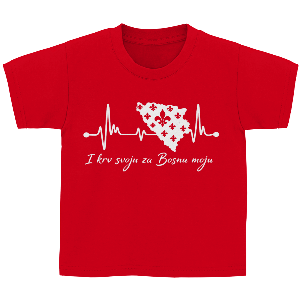 Kids Basic T-Shirt Bosnia - Bosna Heartbeat | Front Print