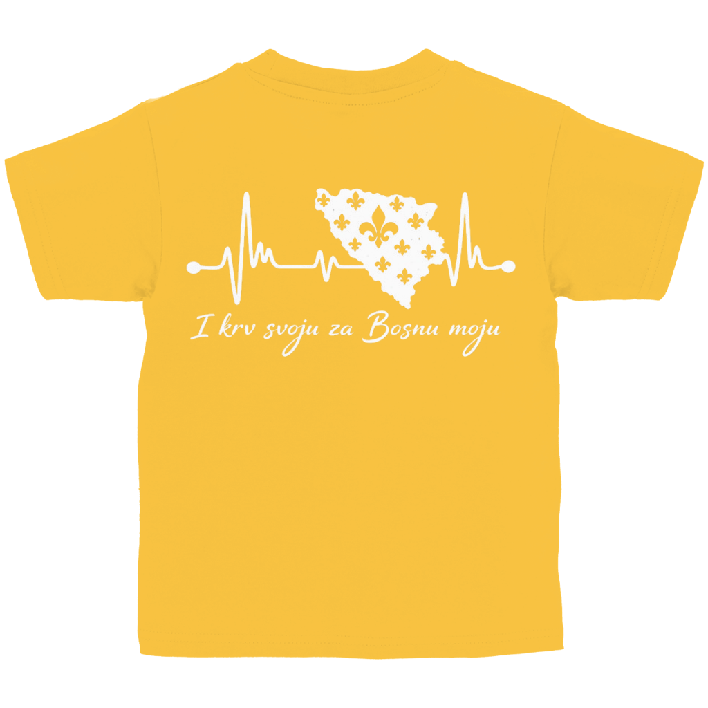 Kids Basic T-Shirt Bosnia - Bosna Heartbeat | Backprint