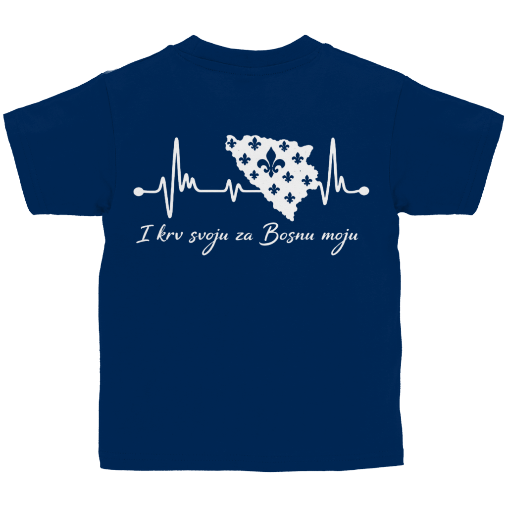 Kinder Basic T-Shirt Bosnien – Bosna Herzschlag | Rückenprint