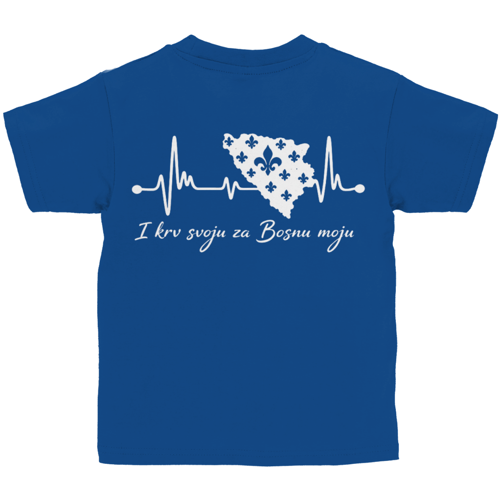Kinder Basic T-Shirt Bosnien – Bosna Herzschlag | Rückenprint