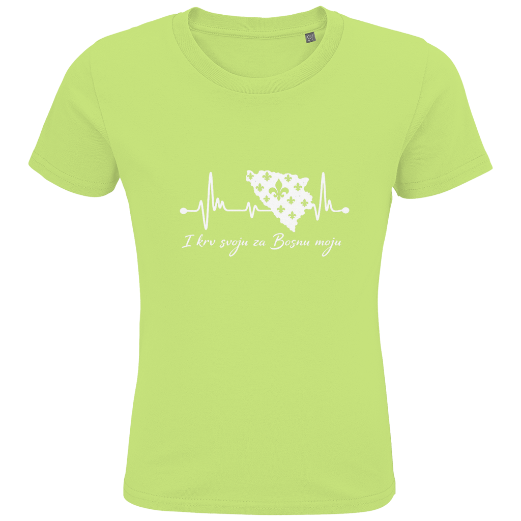 Kids Premium Bio T-Shirt Bosnien – Bosna Herzschlag | Frontprint