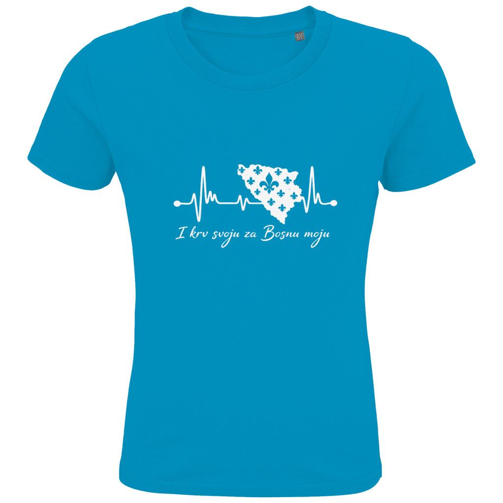 Kids Premium Organic T-Shirt Bosnia – Bosna Heartbeat | Front Print
