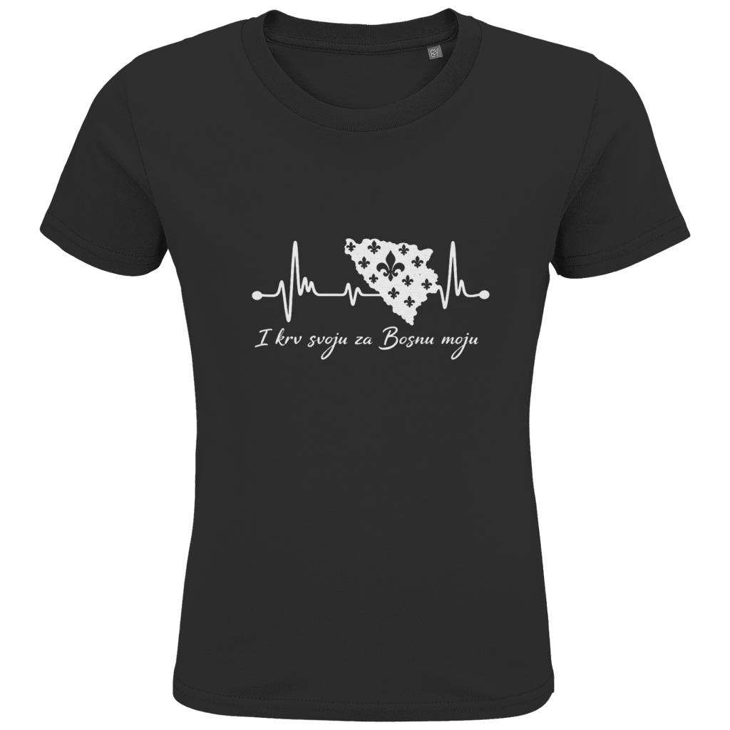Kids Premium Organic T-Shirt Bosnia – Bosna Heartbeat | Front Print