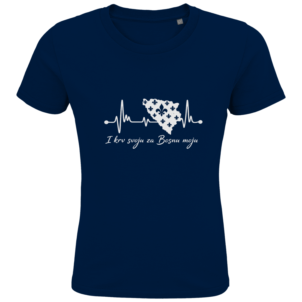 Kids Premium Bio T-Shirt Bosnien – Bosna Herzschlag | Frontprint