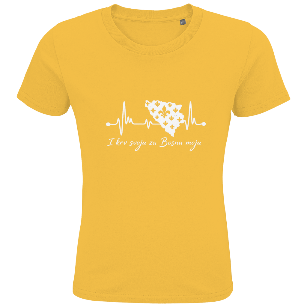 Kids Premium Bio T-Shirt Bosnien – Bosna Herzschlag | Frontprint