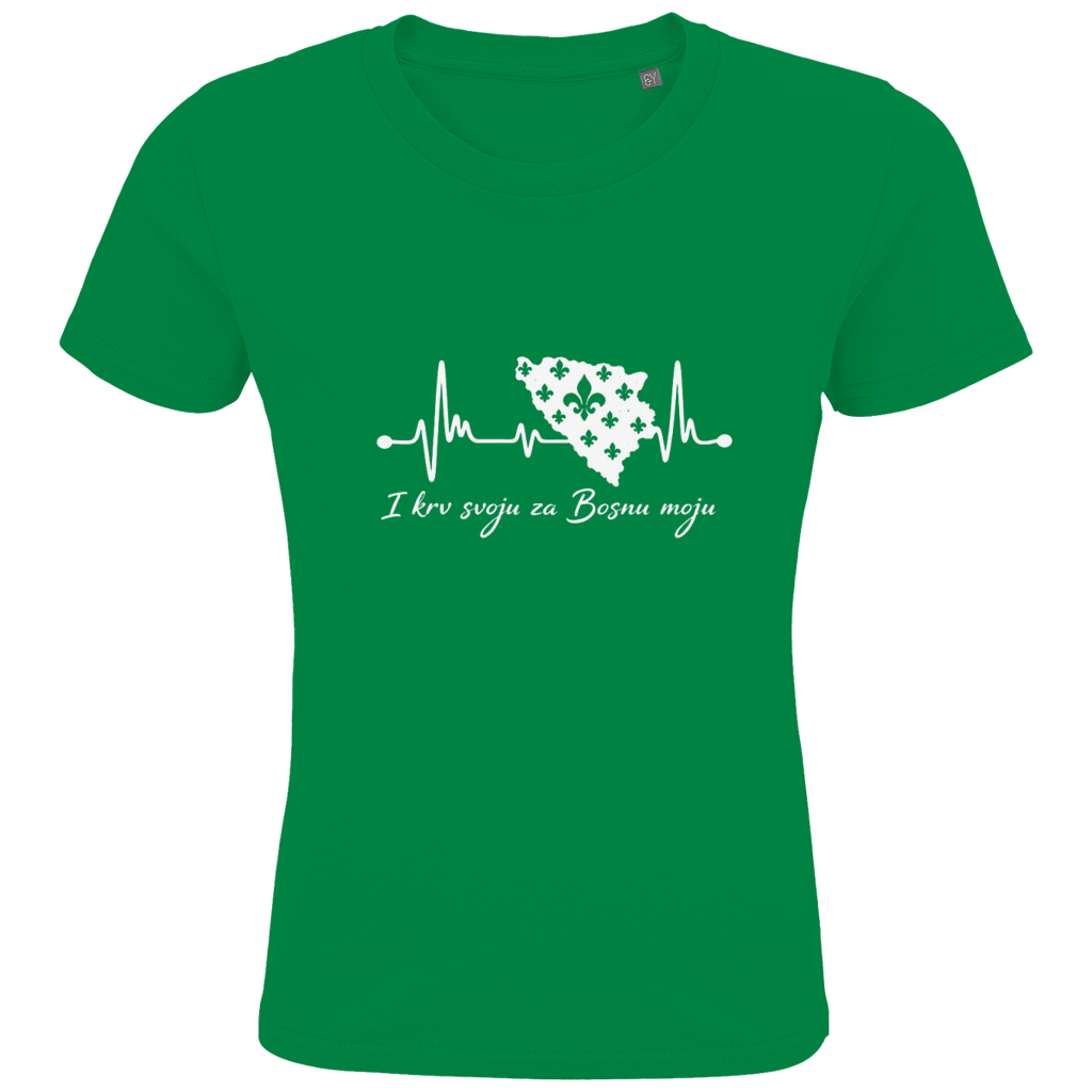 Kids Premium Bio T-Shirt Bosnien – Bosna Herzschlag | Frontprint