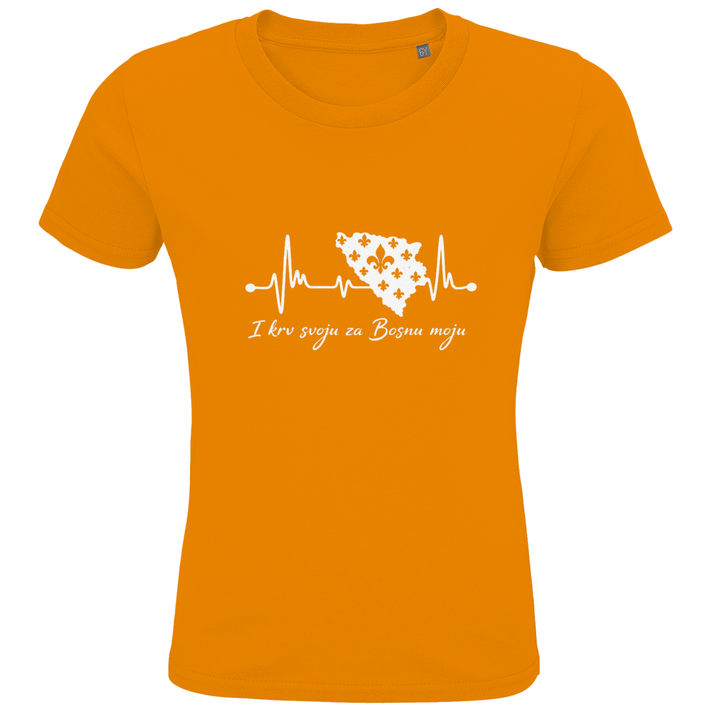 Kids Premium Organic T-Shirt Bosnia – Bosna Heartbeat | Front Print