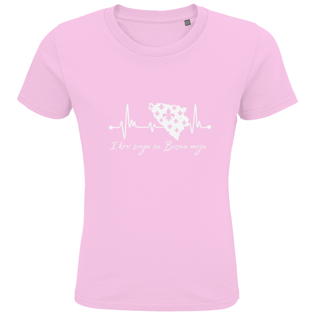 Kids Premium Organic T-Shirt Bosnia – Bosna Heartbeat | Front Print