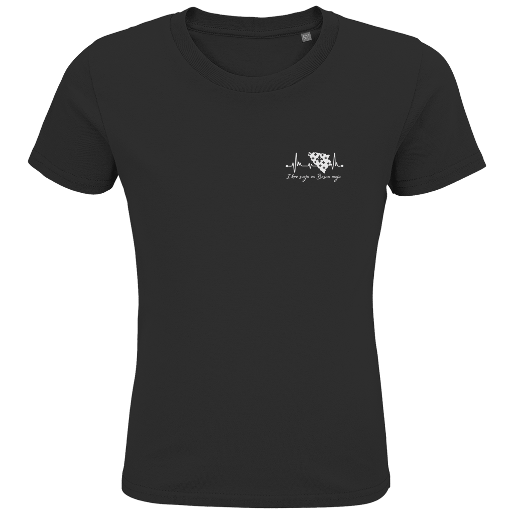 Kids Premium Bio T-Shirt Bosnien – Bosna Herzschlag | Links Brust